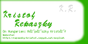 kristof repaszky business card
